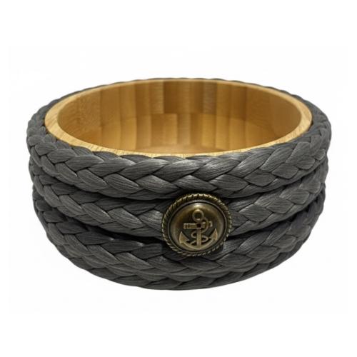 Bambu Çerez-Meyve-Kahvaltılık Kasesi, Gri (Dyne K)