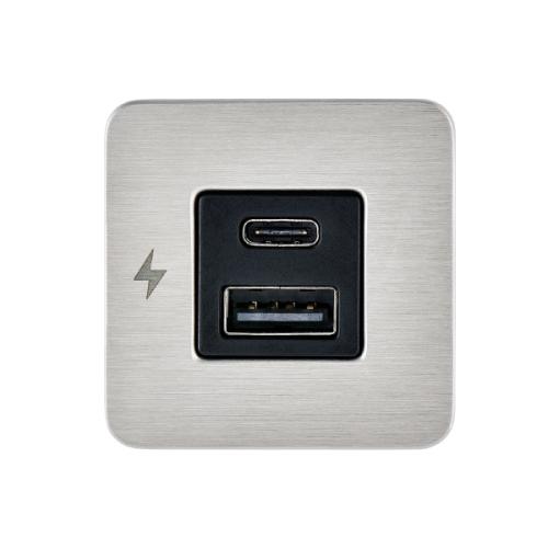 TILE-USB-A/USB-C ŞARJ SOKETİ, PASL. ÇERÇEVE
