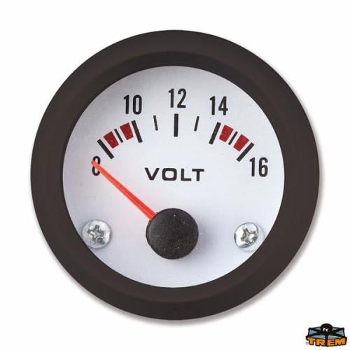 TREM ECO LINE VOLTMETRE, BEYAZ,12V. Ø52MM